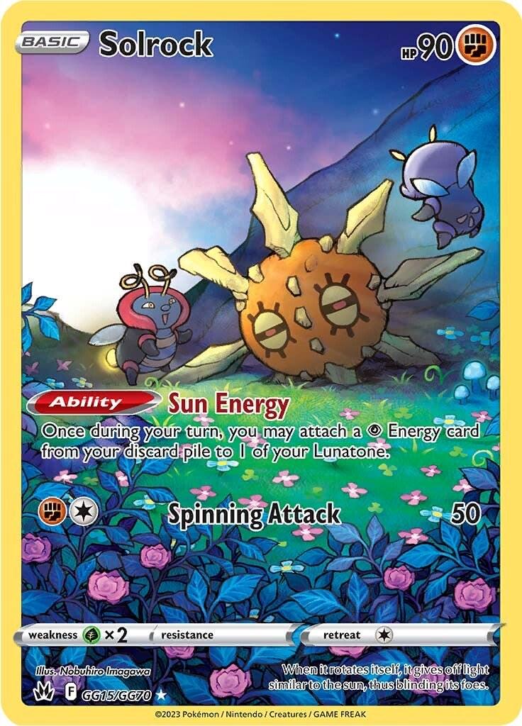 Crown Zenith Solrock Pokémon card